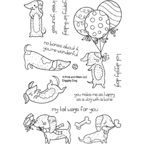 Diggity Dog Transparent Clear Silicone Stamp/Seal for DIY scrapbooking/photo album Decorative clear stamp sheets FXL201