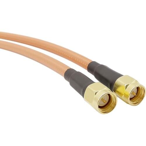 15CM SMA Male Plug RG400 Coaxial Cable Connector SMA Male to SMA Plug High Temperature Double Shielded Low Loss RG400 Coaxial