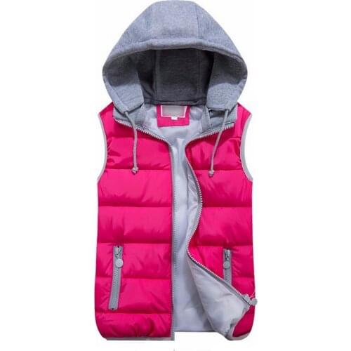 Russian Womens winter vest new listing fashion Down cotton vest Hooded Thickening Outerwear Casual Jacket Coat S-XXXL