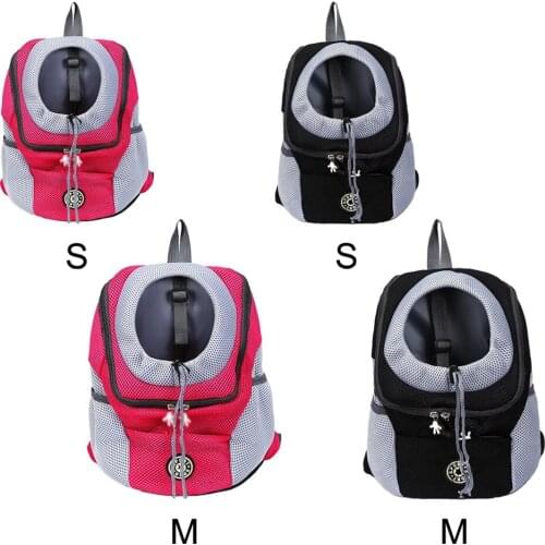 Pet Dog Carrier Pet Backpack Bag Portable Travel Bag Pet Dog Front Bag Mesh Outdoor Hiking Head Out Double Shoulder Sports