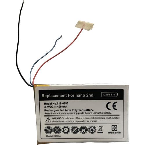3.7V Li-ion Battery Replacement 400mAh for iPod Nano 2 2G 2nd Gen MP3 with Free Tools