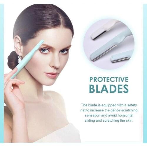 Beauty Eyebrow Trimmer Blade Shaver Portable Face Razor Eye Brow Epilation Single Pack Plus Replacement Head Professional Tool