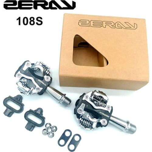 ZERAY ZP-108S MTB Bicycle Pedals With Cleats ZP-108S Compatible Spd Stystem Aluminum Doubleside Multifunction Bike Accessories
