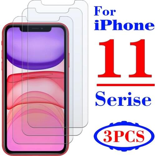 3pcs i phone 11pro protective glass on the for Apple iPhone 11 Pro Max screen protector ip iph promax 11max tempered glas film