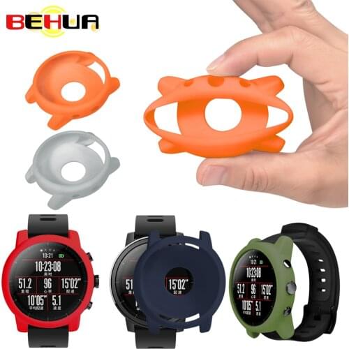 Protector Shell for Xiaomi Huami Amazfit 2/2S Stratos Full Frame Soft Silicone Protective Case for new 2 stratos Watch Frame