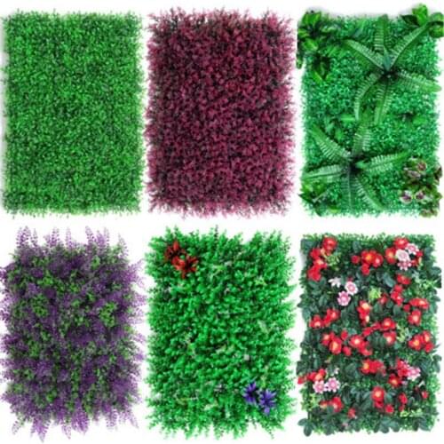 40x60cm&50x50cm Green Artificial Lawns Plant Wall Wedding Decoration Garden Decorative Wall Greenery Lawn Plastic Fake Flowers