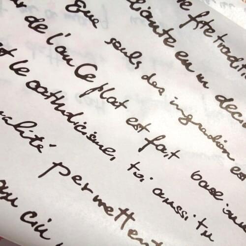 200 Wholesale English Letter 25x35cm Sandwich Wrap Paper,Food Wrapping Wax Oil Greaseproof Paper CH5042716