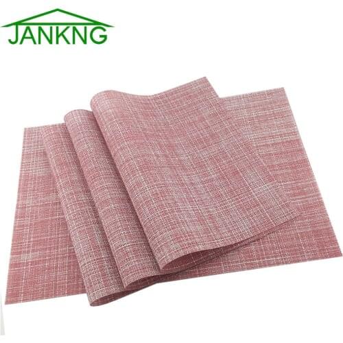 4 pieces/lot Placemat Coasters Red Green Heat-insulated Tableware PVC Decor Kitchen Dinning Bowl Dish Waterproof Pad Table Mat