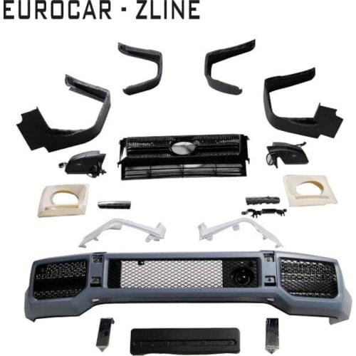 A style MB G class W463 G500 G55 G65 G63 PP fender flares front bumper front grill DRL cover mirror cover full set w463 body kit