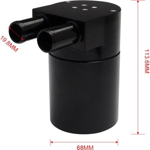 Car Oil Catch Can Compact Baffled 2-Port Aluminum Reservoir Oil Catch Tank Fuel Tank For BMW E82/E90/E91/E93/E60 N54 Engine