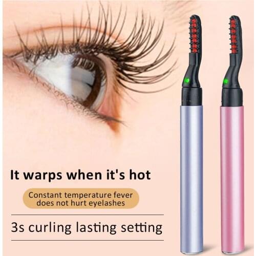 Electric Heated Eyelash Curler Eyelashes Curler Quick Heating Natural Eyelash Curler Long Lasting Makeup