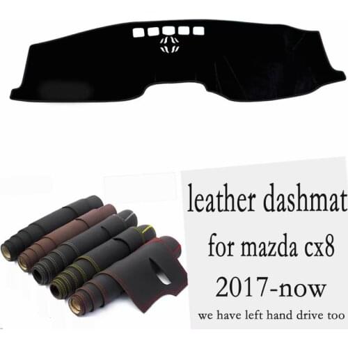 For mazda CX8 CX-8 2017 2018 2019 2020 2021 Leather Dashmat Dashboard Cover Car Pad Dash Mat SunShade Carpet Custom RHD