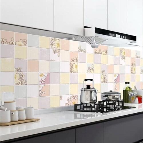 Kitchen Oil-proof Wallpaper Wall Stickers Aluminum Foil Self-adhesive Film Home Decor Decal High-temperature Stove Contact Paper