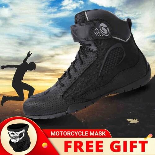 ARCX Motorcycle Boots Men Motorcycle Shoes Moto Riding Boots Breathable Motorbike Biker Chopper Cruiser Touring Ankle Shoes