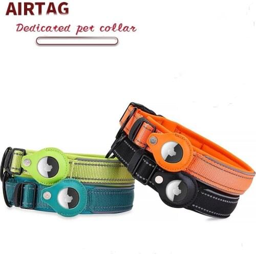 The new dog collar is suitable for the Apple airtag tracker pet collar protective cover to prevent cats and dogs from losing