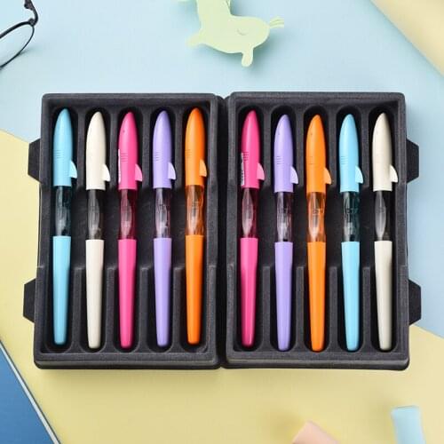 JINHAO Brand Shark Series Candy Color High Quality Fountain Pen Children Student Cute Shark Cover 0.38mm Ink Pens