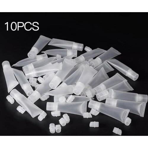 10Pcs Empty Lipstick Tube 8/10/15ml Lip Balm Soft Tube Makeup Squeeze Clear Lip Gloss Container Lipstick Container Makeup Tool
