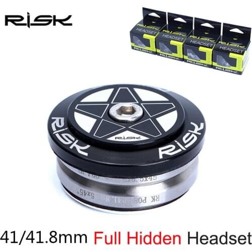 Risk 28.6/41.8-41.8/30mm Built-in Bicycle Headset Double Bearing Waterproof All Hidden Road Bike Fork Headset for 28.6mm Fork