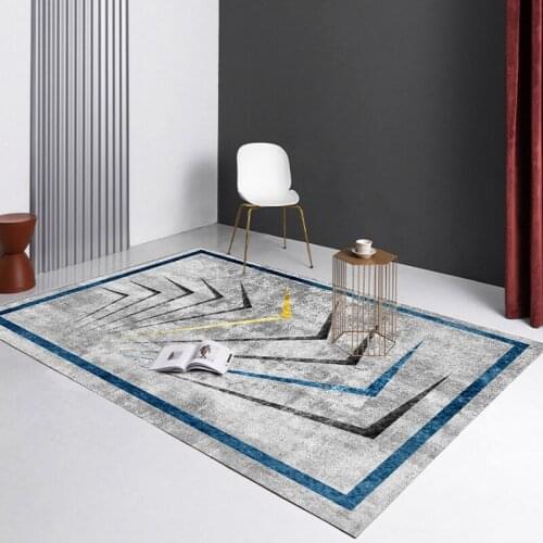 Nordic Light Luxury Carpet Living Room Bedroom Bedside Blanket 3D Printing Customizable Carpet Office Kitchen Mat - 80x120cm