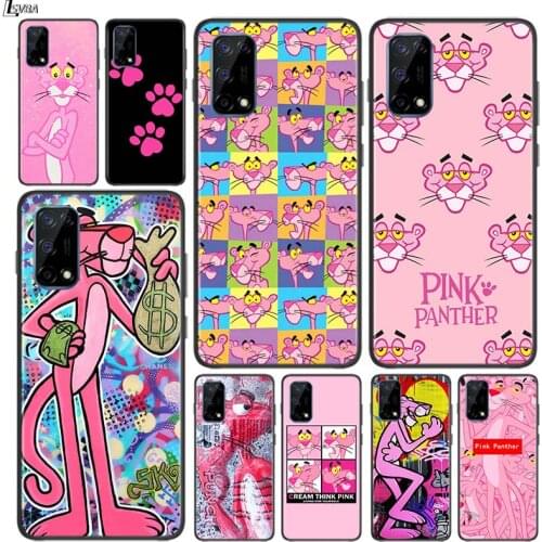 Pink Panther for OPPO Realme V15 X5 X3 X50 X7 X2 C17 C11 C3 C2 7 7i 6 6S 6i 5 Narzo 20 Pro Black Phone Case
