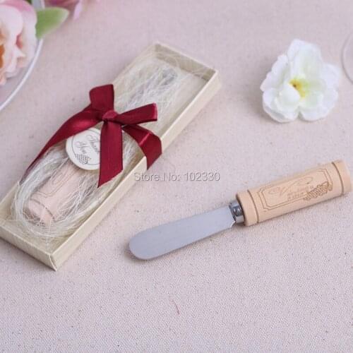 Sliver Wooden Handle Butter Knife, Wedding Party Favors For Guest ,Wedding Favors And Gifts Event Party Supplies S201754