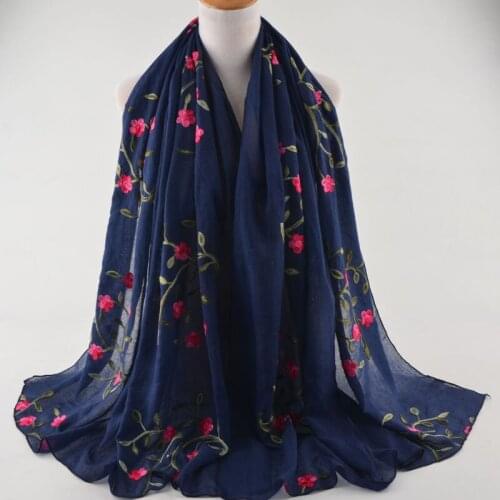 Cotton scarves women 2018,floral hijab,Cotton embroidery scarf,plain pashmina,Muslim hijab,shawls and scarves,wraps shawls,cape