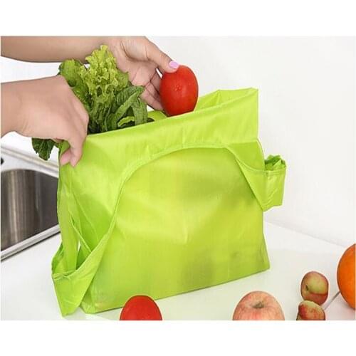Hot Sale Small Bag Grocery Polyester Fiber Portable Fashion Tote Reusable Folding Shopping Travel Bag