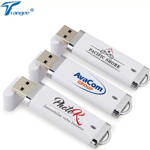 Trangee 20PCS/Lot Pen Drive 4GB 8GB 16GB Plastic USB Flash Drive USB 2.0 Memory Stick Pendrive Free Custom Logo for Gifts