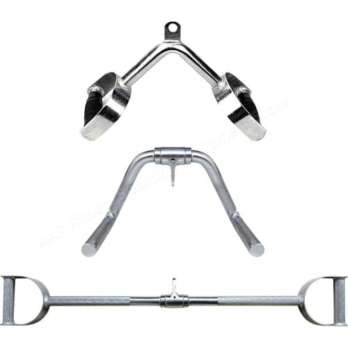 Gym Home Solid Lat Pull Down Bar Bodybuilding Musle Traning Pulling Cable Machine Attachment Weight Lifting Workout Accessories