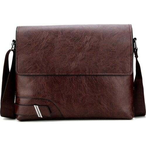 Mens Bag Vintage Shoulder Messenger Bags Pu Leather Cover Shoulder Bags Large Capacity Crossbody Bags Casual Handbag Male Bag