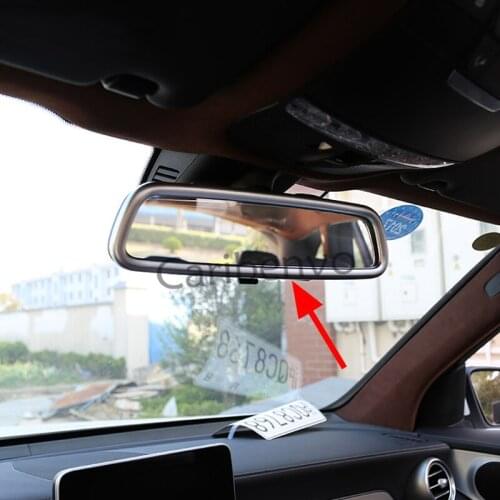 Car Styling Front Rearview Cover For Mercedes C-Class GLC W205 X253 W166 S205 C205 A205 C253 Interior Mirror Trim Accessories