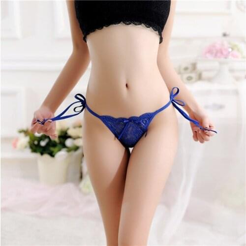 Sexy Strappy Thong Lace Briefs Strap Women Sexy Lace Panties Erotic G-String Low-Rise Women Underwear Seamless Briefs