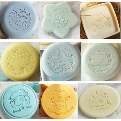 Animal natural handmade soap acrylic seal Mini DIY natural organic glass stamp chapter4-5cm