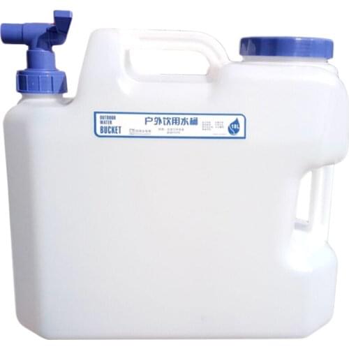 10L 15L Outdoor Portable Water Container with 2 Handles for Camping Hiking Picnic Driving Water Tank with Facuet