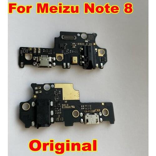 100% Original FULL IC Fast Charging Port PCB Board USB Charge Dock Connector with Microphone Flex Cable For Meizu Note 8