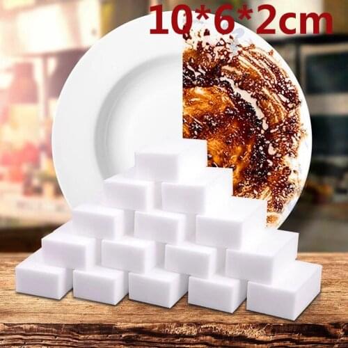 100Pcs/Lot Melamine Sponge Magic Eraser Multi-Functional Melamine Foam Sponge Bathroom Kitchen Cleaning Tool Clean Pad Hot Sale