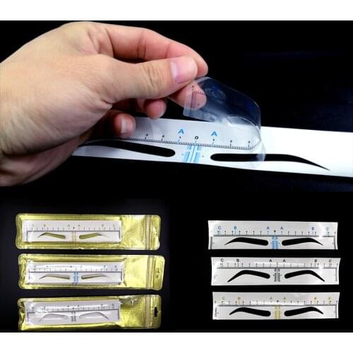 100pcs Disposable Microblading Eyebrow Stencils Stickers European style Eyebrow Template Eyebrow Drawing Practice Brow Supplies