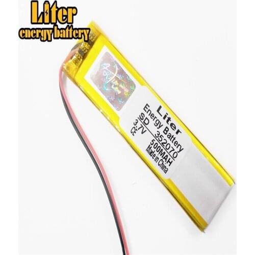 3.7V 500mAh 352070 Lithium Polymer Li-Po li ion Rechargeable Battery cells For Mp3 MP4 MP5 GPS PSP mobile bluetooth