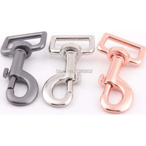 3pcs/lot top Grade silver ,black rose gold color large Snap Hooks Spring Clips Swivel Hooks Key Chain
