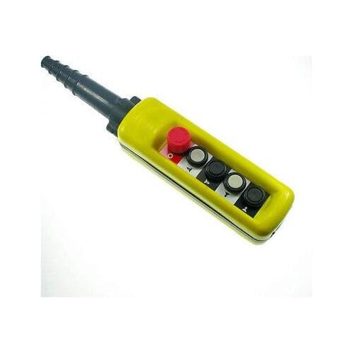 ABS 2 Speed Hoist Crane 4 Pushbutton Pendant Control Station With Emergency Stop 3A IP65