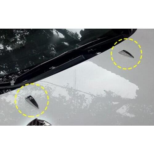 ABS chrome Carbon fiber trim water spray nozzle spray paillette decoration 2pcs for MITSUBISHI ASX,forMITSUBISHI ASX Accessories