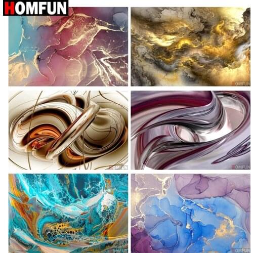 HOMFUN Diamond Painting Full Square/Round Drill 5D DIY "Abstract striped" Daimond Embroidery Rhinestone Cross Stitch Home Decor