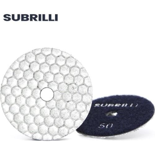 SUBRILLI 3" Diamond Polishing Pad Dry/Wet Abrasive Disc Polish Wheel for Concrete Stone Marble Granite 80mm Polishing Buff Tool