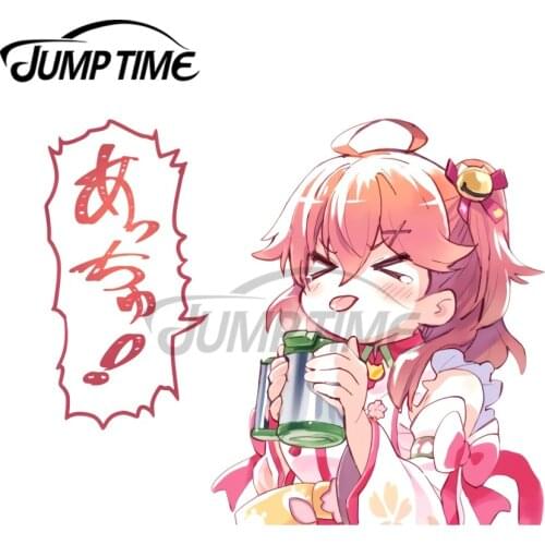 JumpTime 13 x 11.5cm Sakura Miko Hololive Decal Fine Decal Vinyl Car Sticker Car Accessories Waterproof Personality Decoration