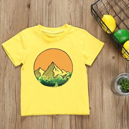 White Pink Yellow T Shirts Baby Boy Child Shirt Short Sleeve T-Shirt Kids Girls Wave Funny Girl Tops 24M 3T 4T 5T 6T 7T 8T 9T