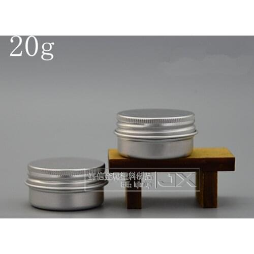 Free Shipping 20g/ml Silver Aluminum Empty Lucifugal Flat Bottle Jar Cream Eye Gel Pomade Bath Salt Empty Cosmetic Containers