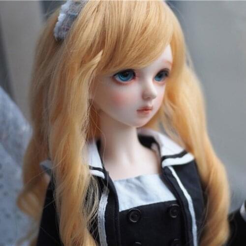 1/3 1/4 1/6 SD Doll Wig Wire Fashion Blonde Big Wavy Toy Hair BJD Doll Hair Wig