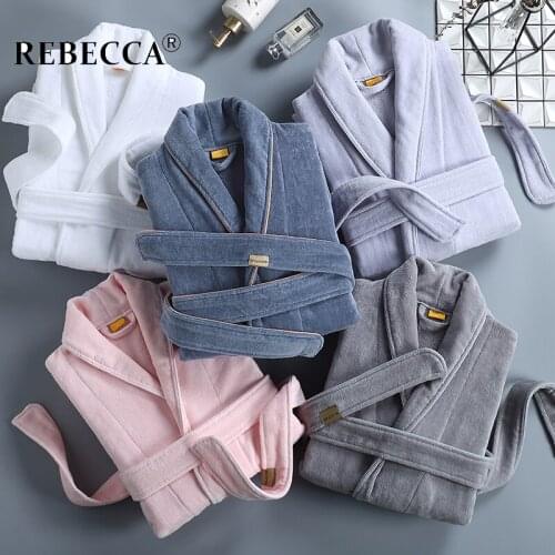 Brand Cotton Winter Hooded Bathrobes Men Women Terry Towel Thick Warm Long String Bath Robe Couple Hotel Home Wear Dressing Gown