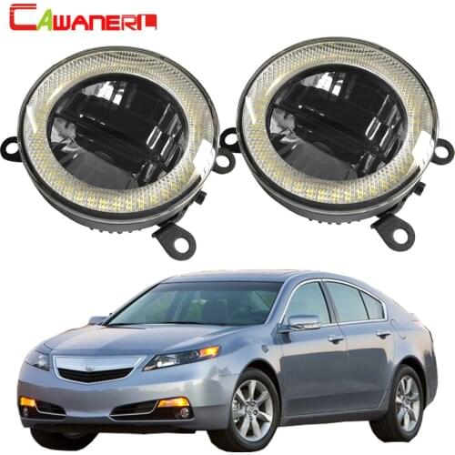 Cawanerl 2 X Car LED Fog Light DRL Daytime Running Light Angel Eye Bulb 3000LM 12V High Bright For Acura TL 2012 2013 2014