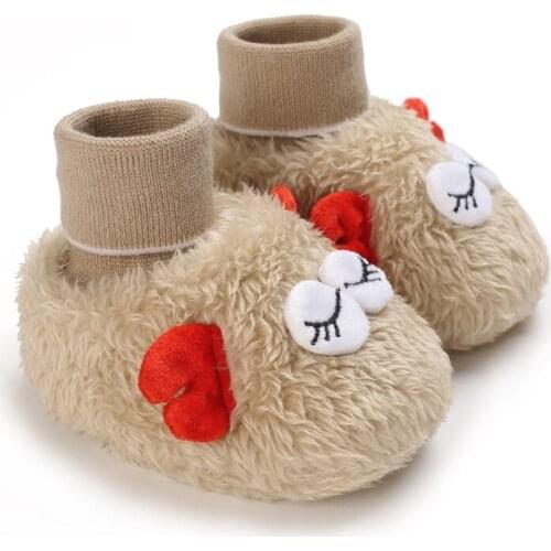 Baby Winter Warm First Walkers Cotton Baby Shoes Cute Cartoon Infant Baby Boys Girls Shoes Soft Sole Indoor Shoes For 0-18M